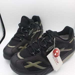 MBT Women's Black Striped Rocker Athletic Sneaker